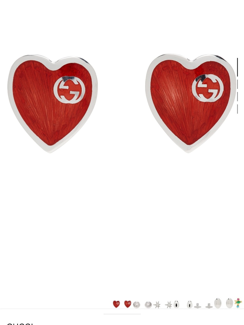 Gucci G heart earrings - Picture 2 of 3